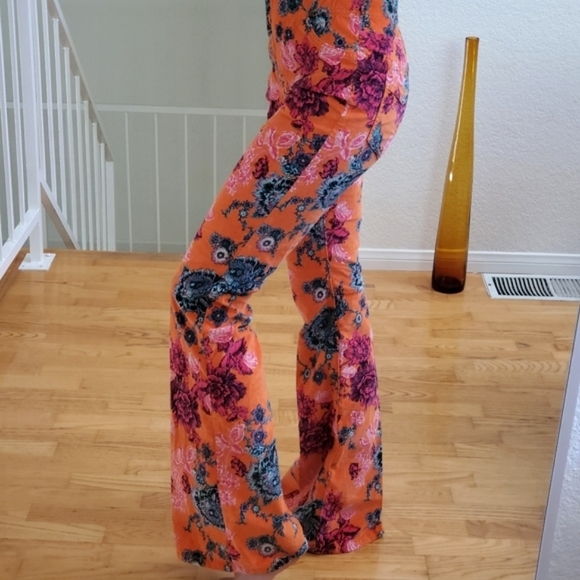 Free People Printed Pull On Cords Flare Pant - Picture 5 of 8